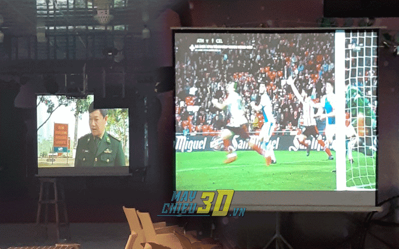 Lắp máy chiếu bóng đá Optoma PS368 hội quán Thằng Bờm Vũng Tàu
