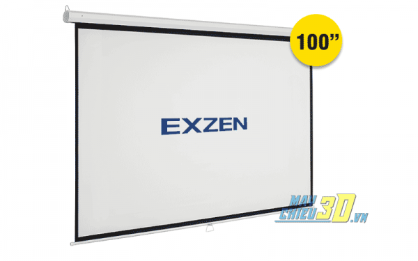 Màn chiếu treo tường kéo tay 100 inch chính hãng EXZEN Hàn Quốc