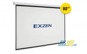 Màn chiếu treo tường kéo tay 80 inch chính hãng EXZEN Hàn Quốc